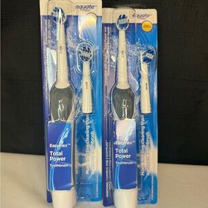 Equate Total Power Toothbrush Electric Toothbrush W/Extra Head Qty 2 NIP